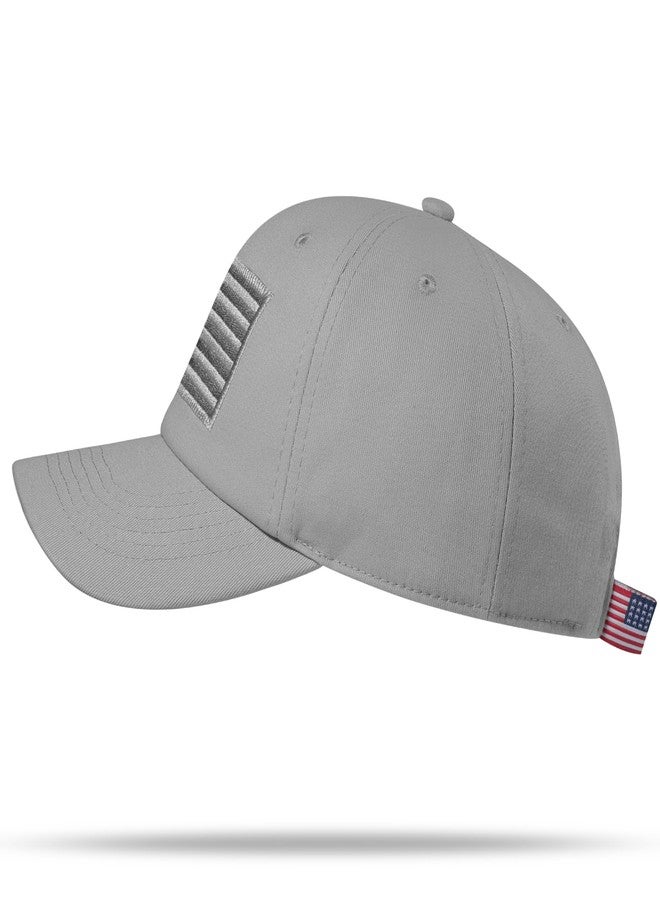 VIONLAN American Flag Hat, Adjustable Fit USA Baseball Cap for Men Women, Dad Hats, Outdoor Ball Caps for Casual Wear Gray - Image 3